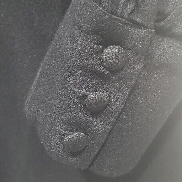 ELLA Moss Ivana Black Long Sleeved Collared Romper, Size S - Picture 6 of 12